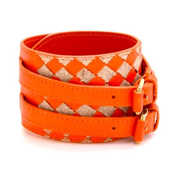 Bottega Veneta Double Wrap Leather Buckle Cuff Bracelet - Picture 2 of 3